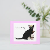Frans Cat Bridal Uitnodiging Briefkaart (Staand voorkant)