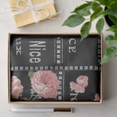 Frans Chalkboard Beauty ad roze Rose  Tissuepapier (Geschenk)
