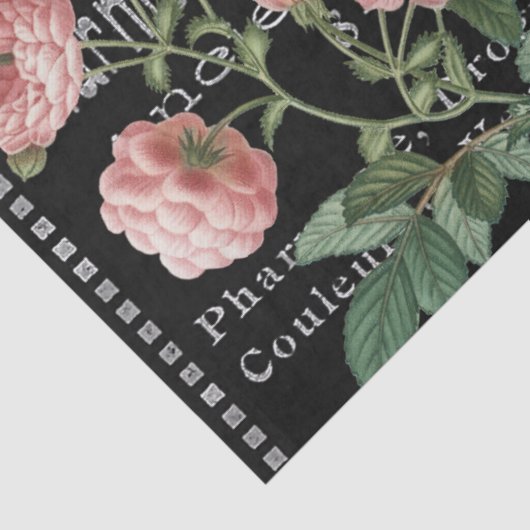 Frans Chalkboard Beauty ad roze Rose  Tissuepapier (Detail)
