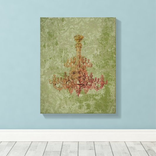 Frans Chandelier CHANGE COLOR - Wrapped Canvas (Insitu (Houten vloer))