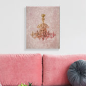 Frans Chandelier CHANGE COLOR - Wrapped Canvas Afdruk (Insitu (Woonkamer))