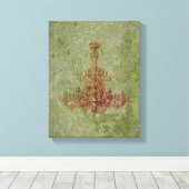 Frans Chandelier CHANGE COLOR - Wrapped Canvas Afdruk (Insitu (Houten vloer))