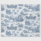  Frans Chariot Dawn Toile de Jouy-Blue Cadeaupapier (Vlak)