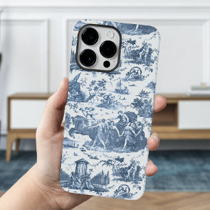  Frans Chariot Dawn Toile de Jouy-Blue Case-Mate iPhone 14 Pro Max Hoesje