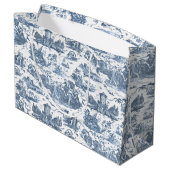  Frans Chariot Dawn Toile de Jouy-Blue Groot Cadeauzakje (Achterkant Gekanteld)