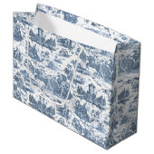  Frans Chariot Dawn Toile de Jouy-Blue Groot Cadeauzakje (Voorkant Gekanteld)