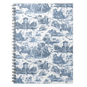  Frans Chariot Dawn Toile de Jouy-Blue Notitieboek
