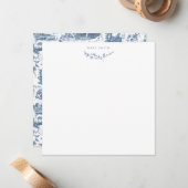  Frans Chariot Dawn Toile de Jouy-Blue Notitiekaartje (Voorkant / Achterkant in situ)