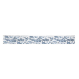  Frans Chariot Dawn Toile de Jouy-Blue Satijnen Lint
