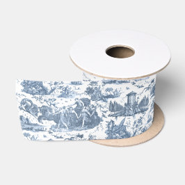  Frans Chariot Dawn Toile de Jouy-Blue Satijnen Lint