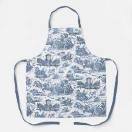 Frans Chariot Dawn Toile de Jouy-Blue Schort