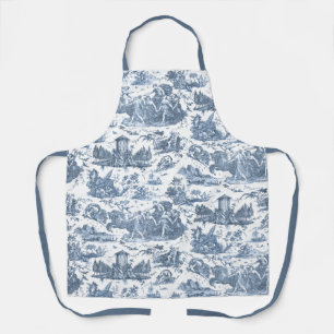  Frans Chariot Dawn Toile de Jouy-Blue Schort