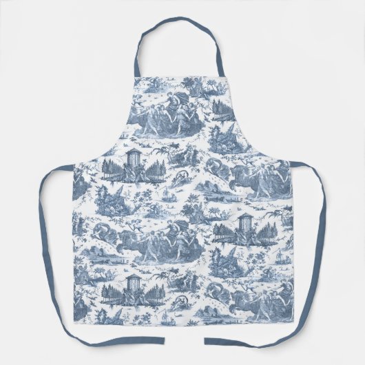  Frans Chariot Dawn Toile de Jouy-Blue Schort (Voorkant)