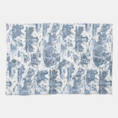  Frans Chariot Dawn Toile de Jouy-Blue Theedoek (Horizontaal)