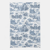  Frans Chariot Dawn Toile de Jouy-Blue Theedoek (Verticaal)