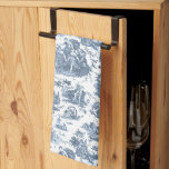 Frans Chariot Dawn Toile de Jouy-Blue Theedoek<br><div class="desc">Schitterend gereconstrueerd,  naadloos  patroon van de Franse toile de jouy,  geïnspireerd door de beeldhouwwerken van Guido Reni Le Char de L'Aurore ca 1790,  op textiel gegraveerd. Dit ingewikkelde patroon kenmerkt taferelen van Griekse goden en godinnen,  tempels,  exotische dieren,  mythische zee wezens en fantasielandschappen.</div>