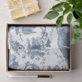 Frans Chariot Dawn Toile de Jouy-Blue Tissuepapier (Geschenk)