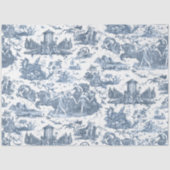Frans Chariot Dawn Toile de Jouy-Blue Tissuepapier (Voorkant)