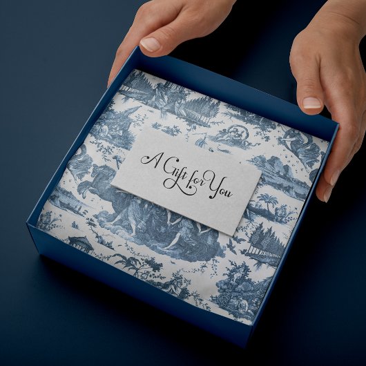 Frans Chariot Dawn Toile de Jouy-Blue Tissuepapier