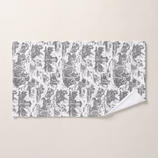  Frans Chariot Dawn Toile de Jouy-Grey Bad Handdoek (Handdoek)