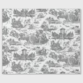 Frans Chariot Dawn Toile de Jouy-Grey Cadeaupapier (Vlak)