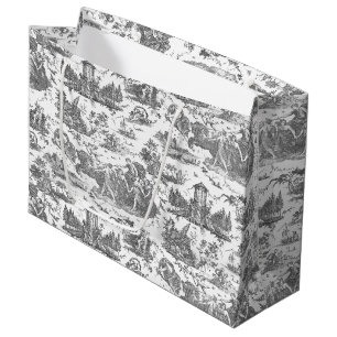  Frans Chariot Dawn Toile de Jouy-Grey Groot Cadeauzakje