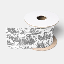 Frans Chariot Dawn Toile de Jouy-Grey Satijnen Lint