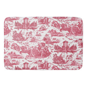  Frans Chariot Dawn Toile de Jouy-Red Badmat