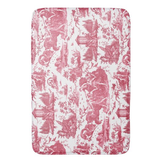  Frans Chariot Dawn Toile de Jouy-Red Badmat (Voorkant Verticaal)