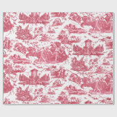  Frans Chariot Dawn Toile de Jouy-Red Cadeaupapier (Vlak)