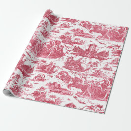  Frans Chariot Dawn Toile de Jouy-Red Cadeaupapier