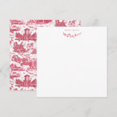  Frans Chariot Dawn Toile de Jouy-Red Notitiekaartje (Voorkant / Achterkant)