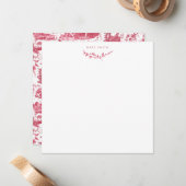  Frans Chariot Dawn Toile de Jouy-Red Notitiekaartje (Voorkant / Achterkant in situ)