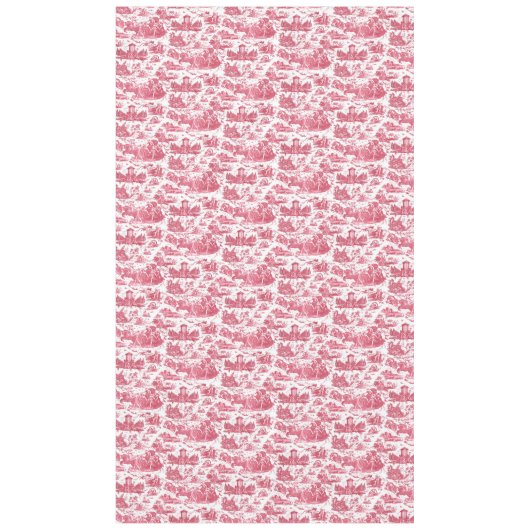  Frans Chariot Dawn Toile de Jouy-Red Tafelkleed (Voorkant)