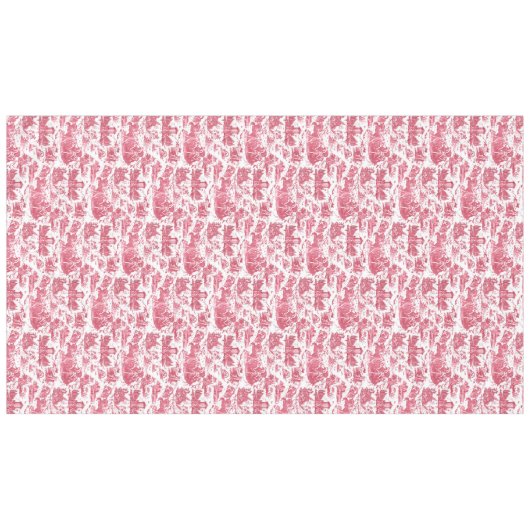  Frans Chariot Dawn Toile de Jouy-Red Tafelkleed (Voorkant (Horizontaal))