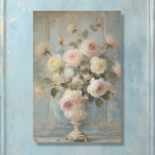 Frans Chateau  Bloemen Blauw Roze Decoupage Tissuepapier