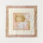 Frans Chateau  Elegant Paris Pink Gold Wandkleed (Voorkant (horizontaal))