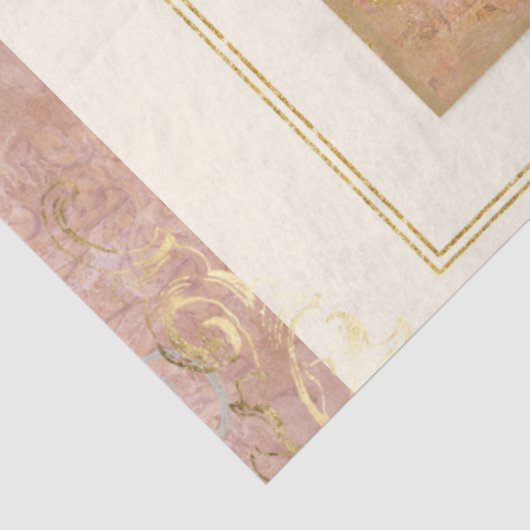 Frans Chateau Elegant Woman Decoupage Art Tissuepapier (Detail)