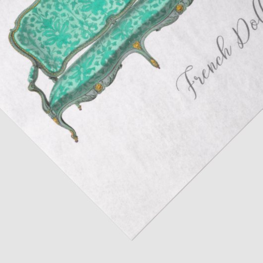 Frans Chateau Mint Doll House ontkoppeling Tissuepapier (Detail)