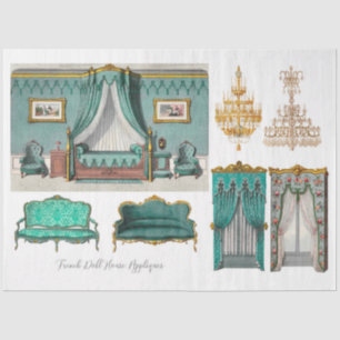  Frans Chateau Mint Doll House ontkoppeling Tissuepapier