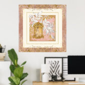  Frans Chateau Paris Dusty Pink Gold Woman Poster (Thuiskantoor)