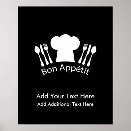 Frans Chef Pet Gourmet Cook Poster (Voorkant)