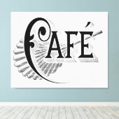  Frans Chic Cafe Logo Wall Art Canvas (Insitu (Houten vloer))