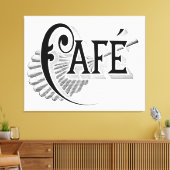  Frans Chic Cafe Logo Wall Art Canvas Afdruk (Insitu (Woonkamer))