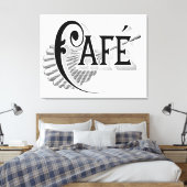  Frans Chic Cafe Logo Wall Art Canvas Afdruk (Insitu (Slaapkamer))
