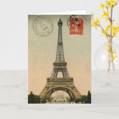  Frans Chic Eiffel Tower Paris Briefkaart (Gele Bloem)
