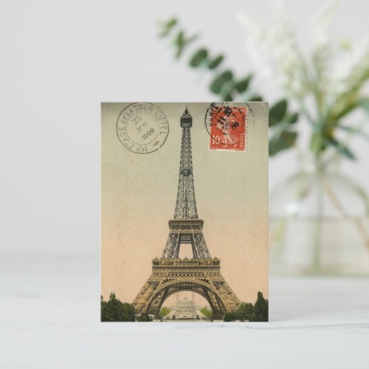  Frans Chic Eiffel Tower Paris Briefkaart (Staand voorkant)