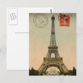 Frans Chic Eiffel Tower Paris Briefkaart (Voorkant / Achterkant)