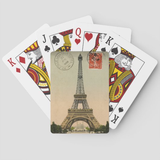  Frans Chic Eiffel Tower Paris Briefkaart Speelkaarten (Achterkant)