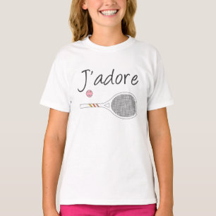 Frans Chic J-adore Tennis Player Design T-shirt
